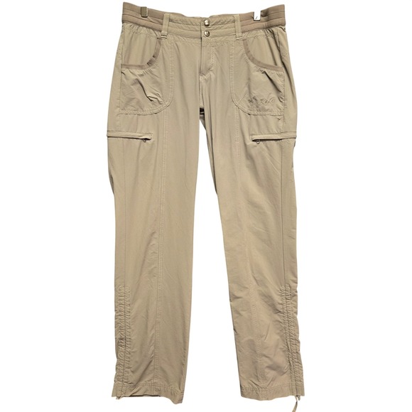 Kuhl Pants - Kuhl Durango Cinch Leg Cargo Hiking Pants Women 10 REG Tan Utility Outdoor
